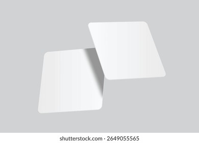 Social media post mockup template design floating isolated on background. Mobile app page ideas for portfolios, client presentations, and social media strategies, carousel stories feed. Vector