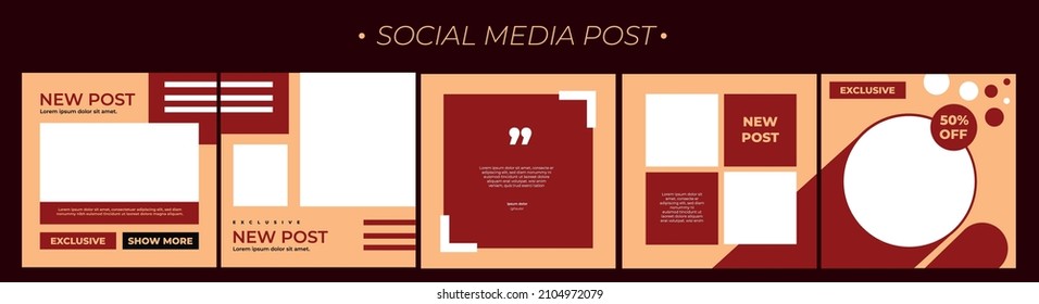 social media post modern colored