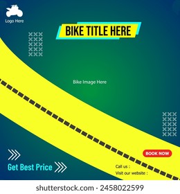 Social media post motorbike template poster.