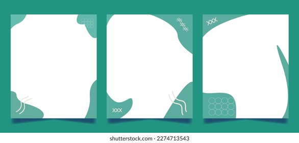 Social media post with natural green design template