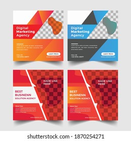  Social media post new design vector template EPS