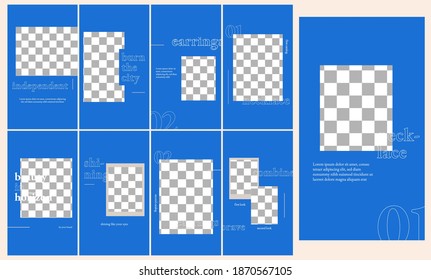 Social media post portrait templates outline typography, serif font family. perfect for your luxury or fashion social media, website and application.
