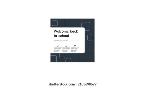 social media post, poster, welcome back to school, study plan, vetor, template