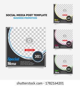 social media post promotion with dark brown colour style for your food business style twenty eight