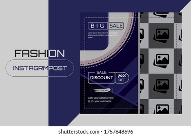 Social media post promotion editable square banner template