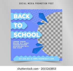 Social Media Post for promotion minimal design display engagement square sales registration promo code