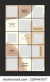 Social media post puzzle template, abstract, background.