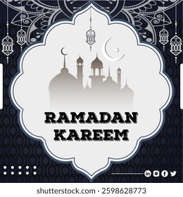 Social Media Post, Ramadan Kareem Social Media Post Design, Islamic Festival Post Design