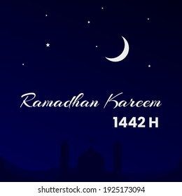 Social Media-Post-Rmadan-Vektorgrafik mit einfachem Design. geeignet für Druck- und digitale Zwecke zur Begrüßung des Ramadan-Monats