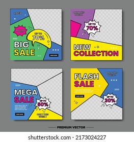 social media post for sales in comic style