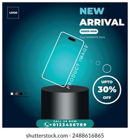 Social media post for smartphone or any tech product vector illustration fully editable