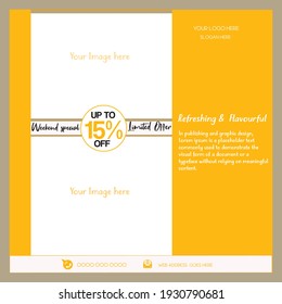 Social media post ,  square template design  suitable for food post , Drink post etc. 
