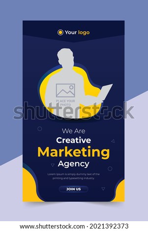 Social media post stories template and web banner design
