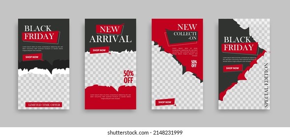 Social media post and story template for ads promotion Vector 