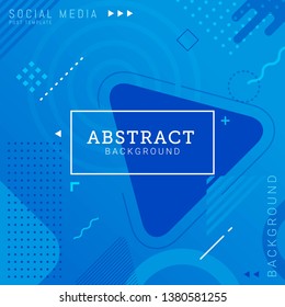 Social media post template abstract background. Geometric and liquid shape with dynamic textured