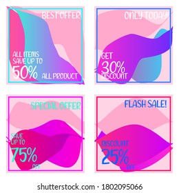 Social media post template with abstract background. Editable story background template. Easy to edit. Vector illustration