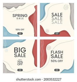 Social media post template abstract background Vector Image