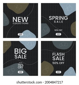 Social media post template abstract background Vector Image