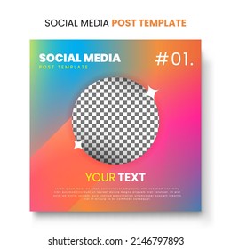 Social media post template abstract background. Premium vector. Suitable for social media post, banner, business card, etc.