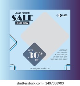 Social Media Post Template ad banner design