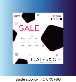 Social Media Post Template. Ad Banner Design