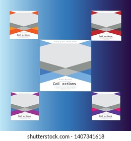 Social Media Post Template ad banner design in varieties colors