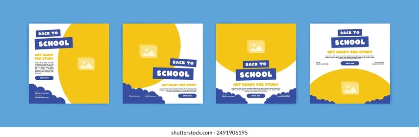 Social media post template for back to school and school admissions