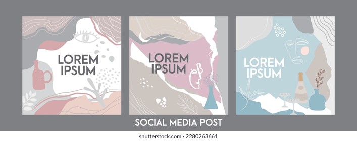 Social media post template background design