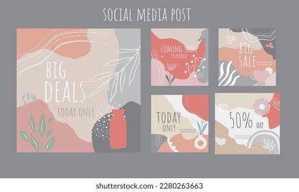 Diseño de fondo de plantilla de publicación de medios sociales