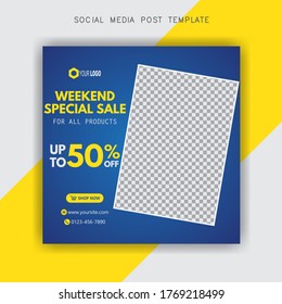 Social media post template banner