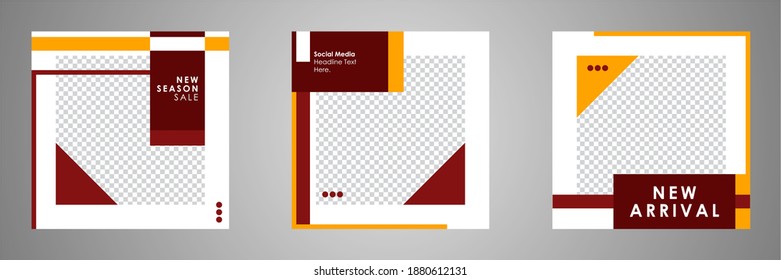Plantilla de publicación de medios sociales. Cartel de los medios sociales. Plantilla Moderna editable. Plantilla de promoción de descuento.