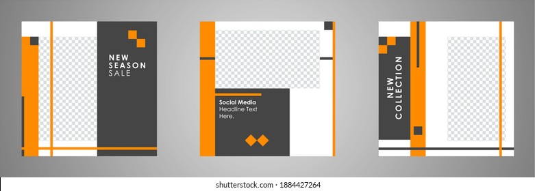 Plantilla de publicación de medios sociales. Cartel de los medios sociales. Plantilla Moderna editable. Plantilla de promoción de descuento.