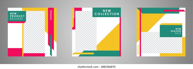 Plantilla de publicación de medios sociales. Cartel de los medios sociales. Plantilla Moderna editable. Plantilla de promoción de descuento.
