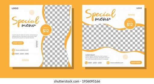 social media post template banner