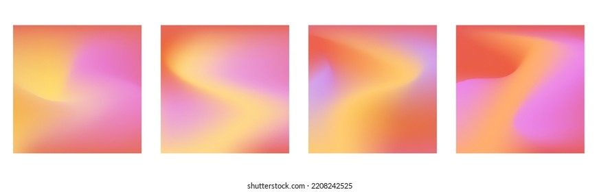 Social media post template banner modern blurred gradient overflow waves. Pink, yellow overlay design. Abstract Vibrant Texture Wallpaper.