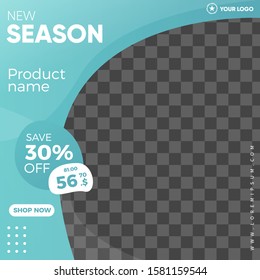 social media post Template Social Media Banners for Digital Marketing. Promo Brand Fashion. Vector Illustration