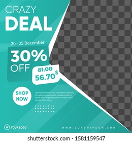 social media post Template Social Media Banners for Digital Marketing. Promo Brand Fashion. Vector Illustration