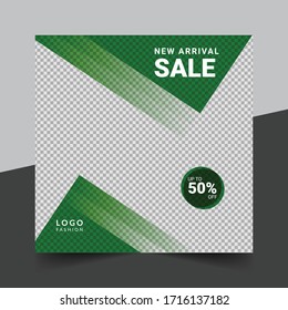 Social Media Post Template Social Media Banner für Fashion Sell. Werbemarkenmode. Geschichten. Streaming. Vektorillustration Illustration - Vektorillustration eps10