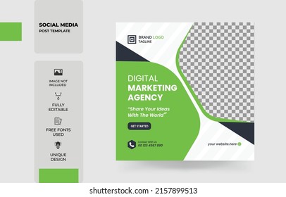 Social Media Post Template.
Banners for Digital Marketing. Promotion Brand . Stories, Streaming. Vector Illustration.Agency