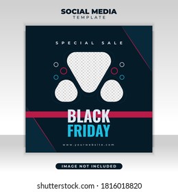 Plantilla de publicación de medios sociales para promoción de venta del viernes negro con concepto creativo