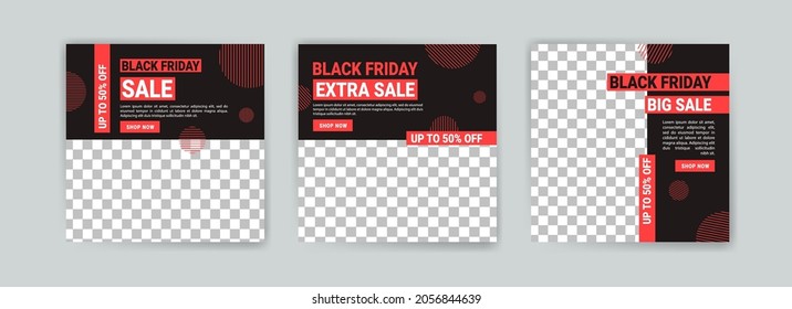 Social media post template for black friday sale. Premium template for black friday sale.