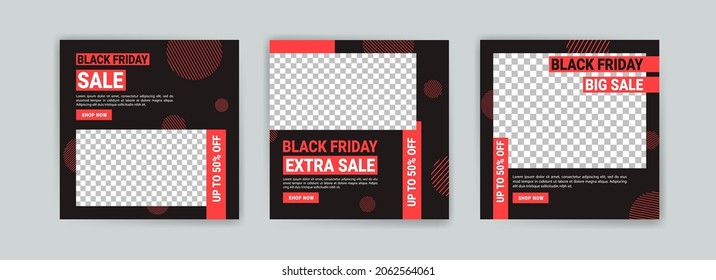 Social media post template for black friday sale. Premium template for black friday sale.