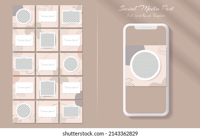 Conjunto de plantillas de publicaciones en medios sociales 