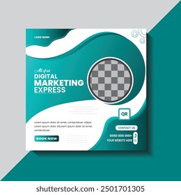social media post template. Business  Web Banner  Design Vector Illustration