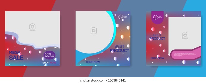 social media post template collection