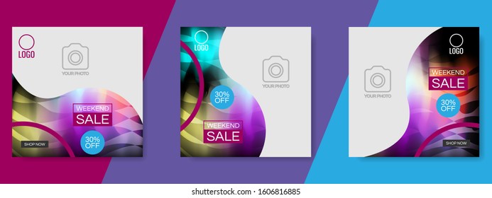 social media post template collection