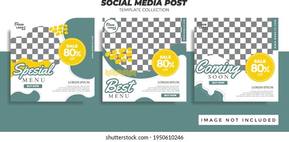 Social Media Post Template Collection Food
