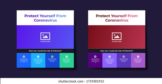 Social media post template Colorful Modern Banner design element, trendy gradient colors design for your business & shop