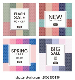 Social media post template colorful background Vector Image
