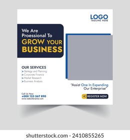 Social media post template for companies and digital marketing firms